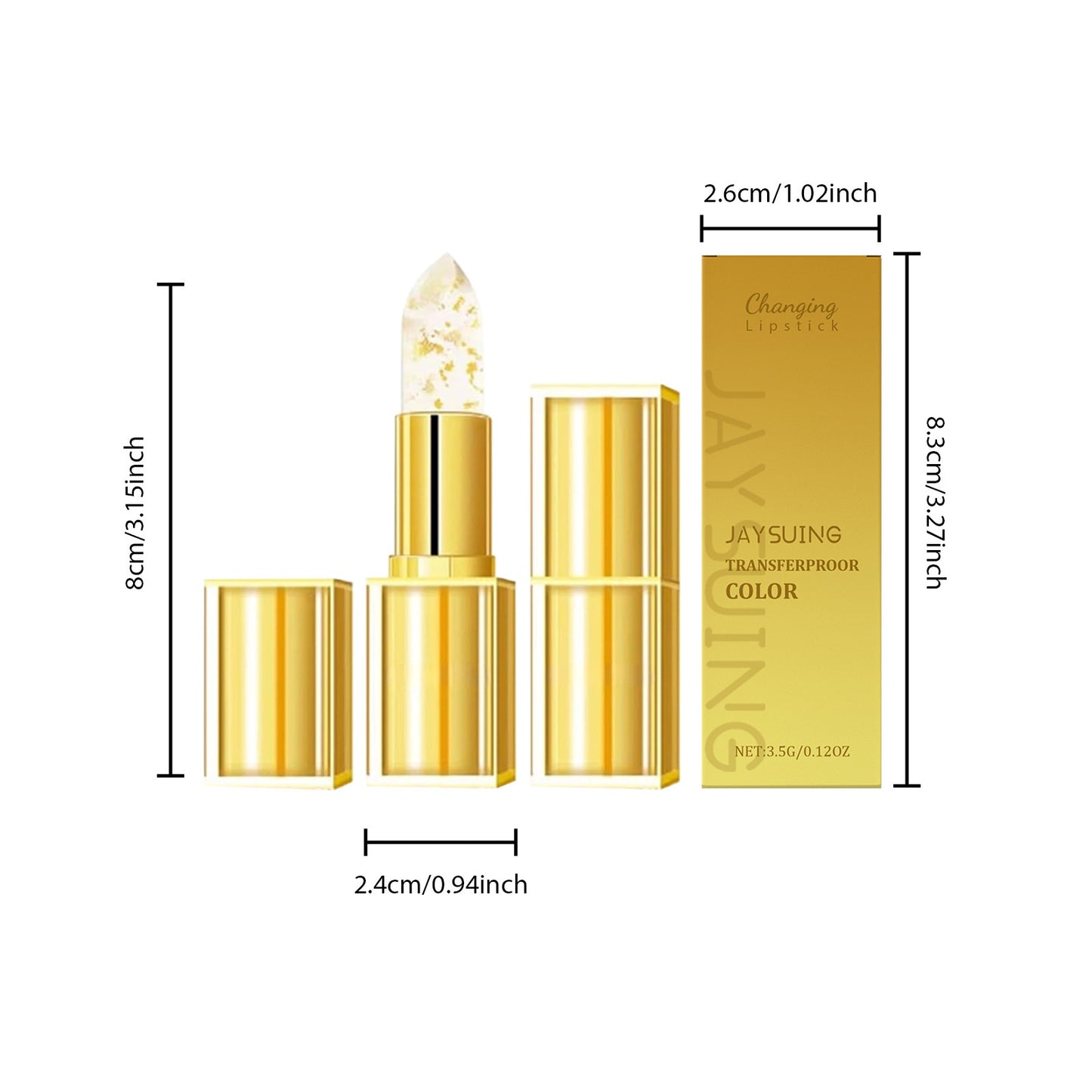 Gold-Infused Color-Changing Lip Balm Stick