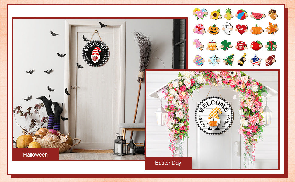 🐮 Interchangeable Welcome Sign Gnome Sign