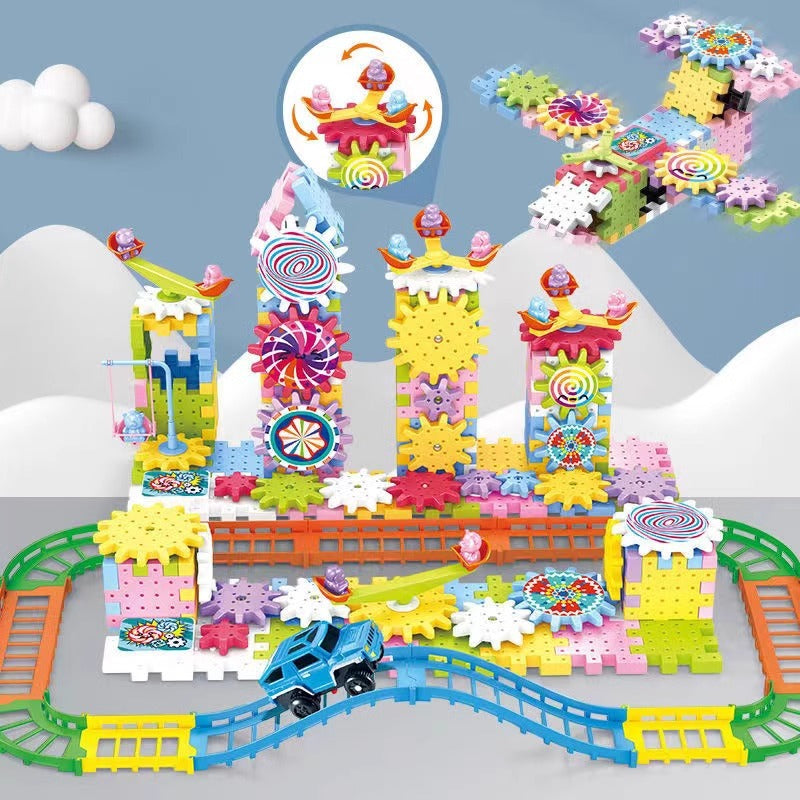 Children's Assembled Electric Gear Building Blocks