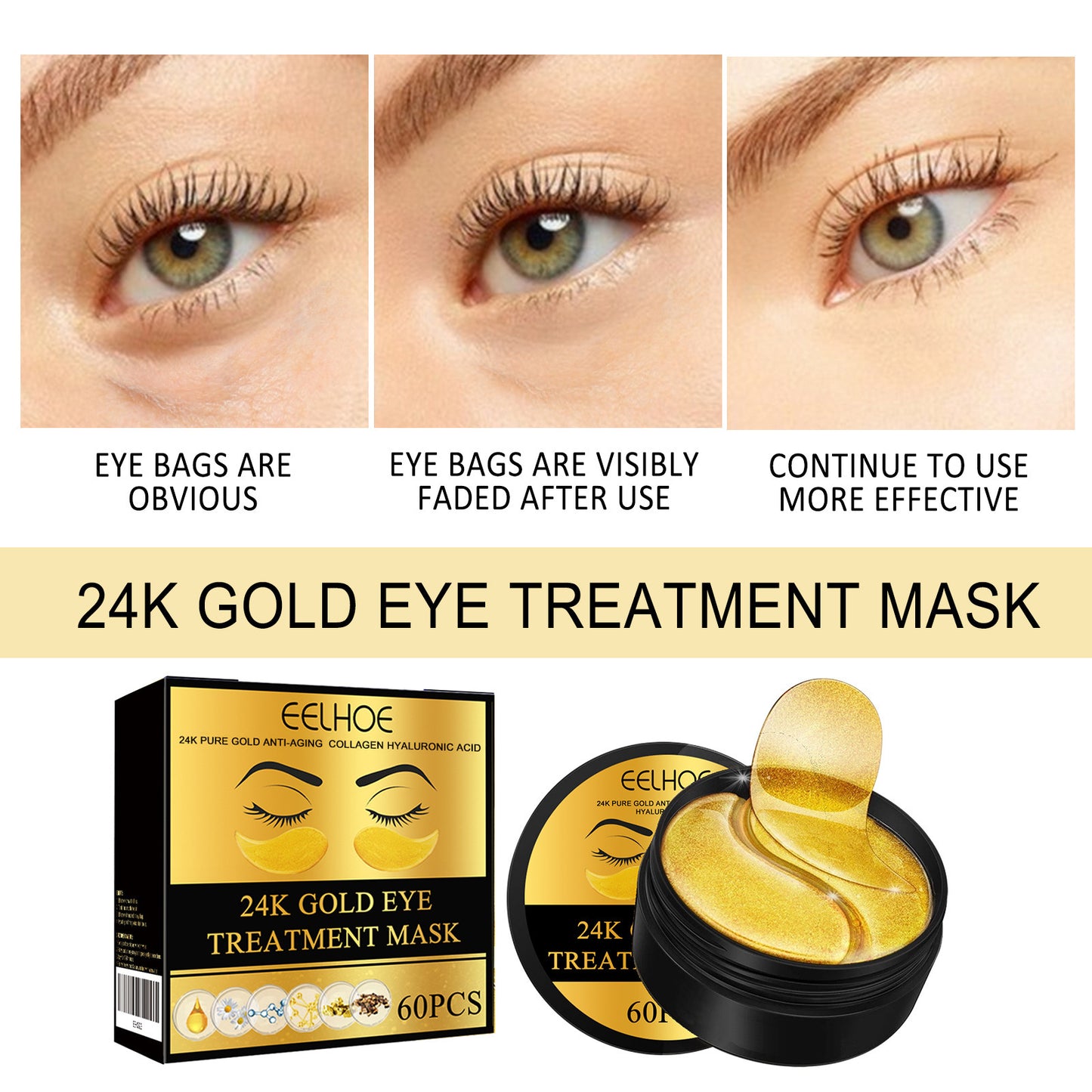 π #1 Eye Treatment! π--- Gold Eye Mask: See Results Instantly! (Reduces Dark Circles & Hydrates)