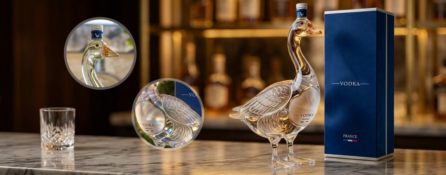 Vodka 3D Sculpted Goose Bottle