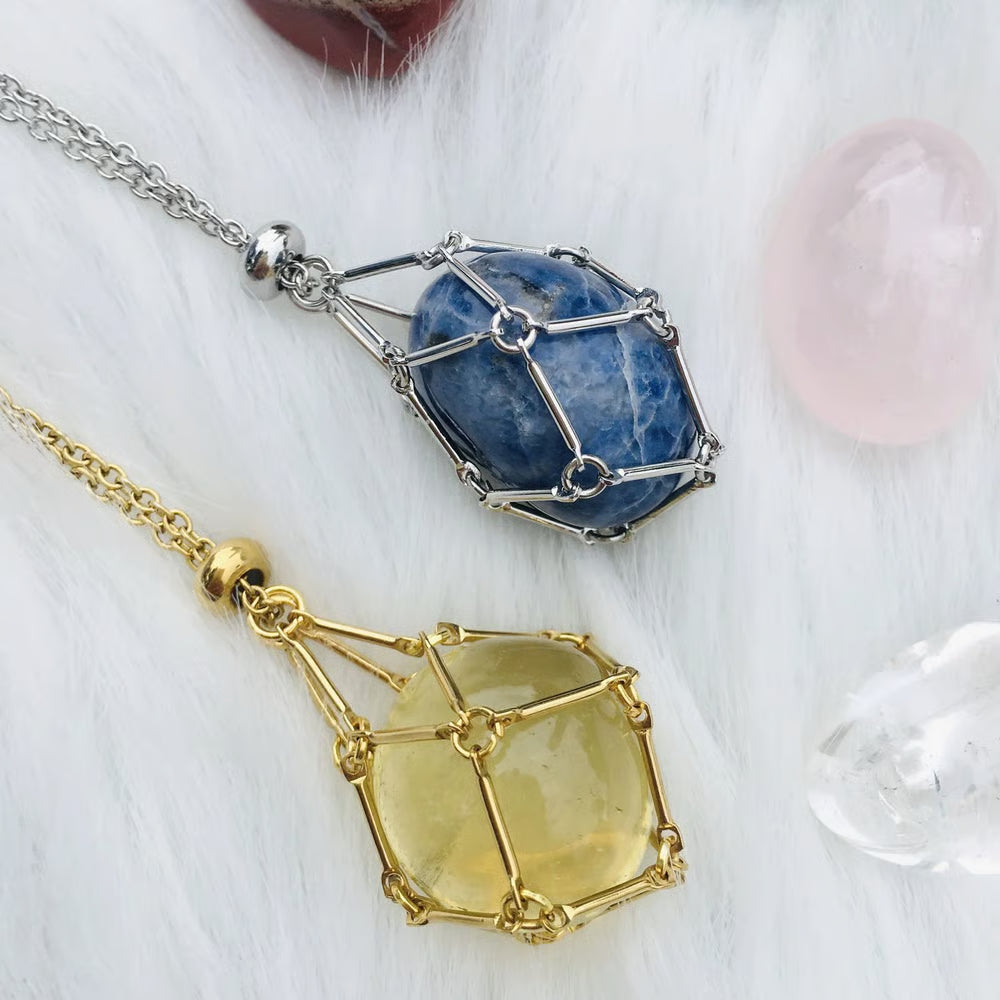 🔥 Crystal Stone Holder Necklace - Free (Crystal) Gift Included🎁