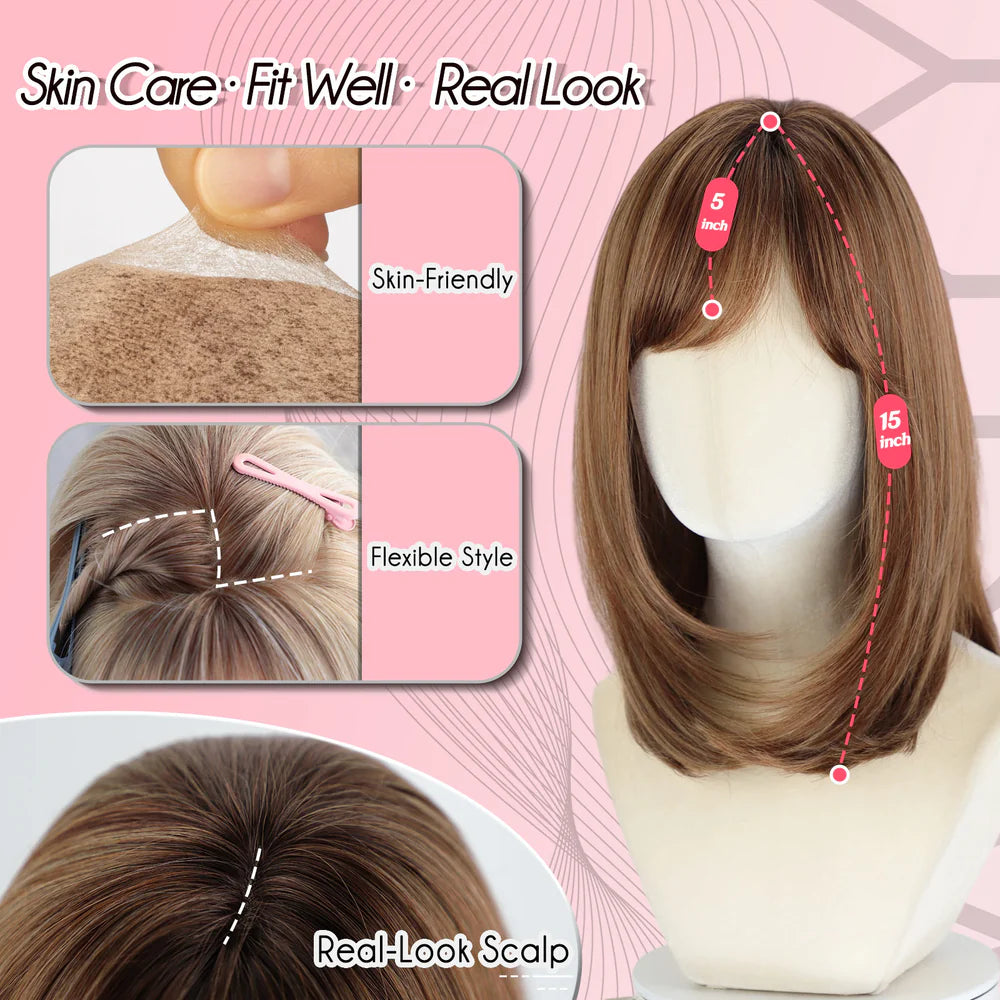 Ramona - Short Blonde Highlight Bob Wig