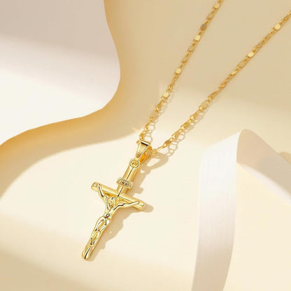 Sculpted Detail Crucifix Pendant