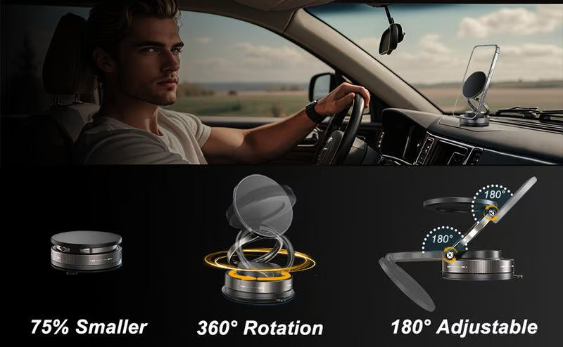 🏆 50K+ SOLD! – Almost Gone💥-✨360° Adjustable Vacuum Magnetic Phone Holder