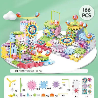 Children's Assembled Electric Gear Building Blocks