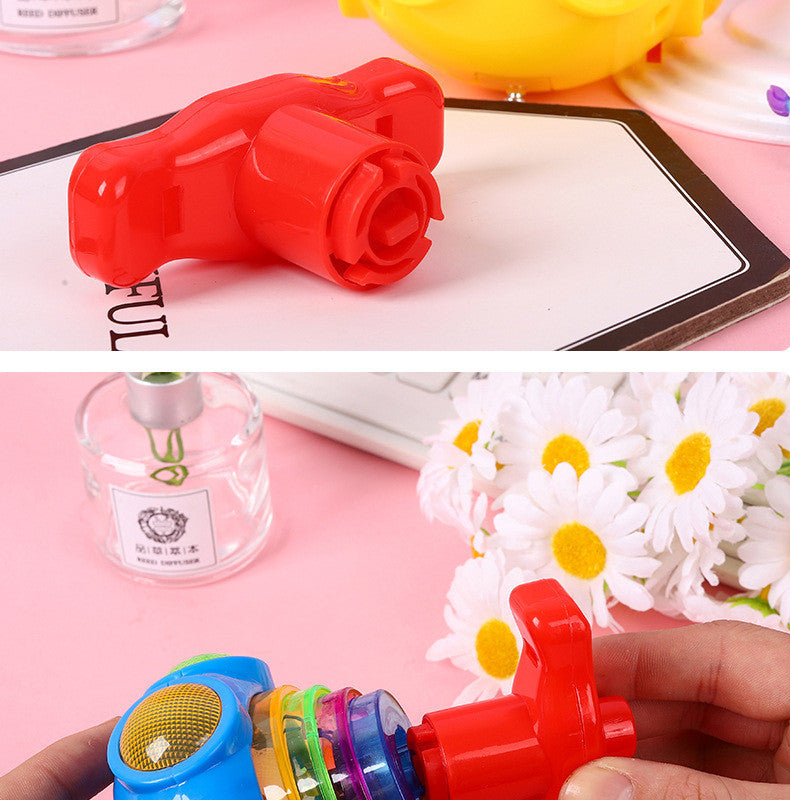 Music Flashing Spinners Toy With Launcher