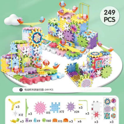 Children's Assembled Electric Gear Building Blocks