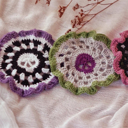 Crochet Brainy Skull Coaster Set