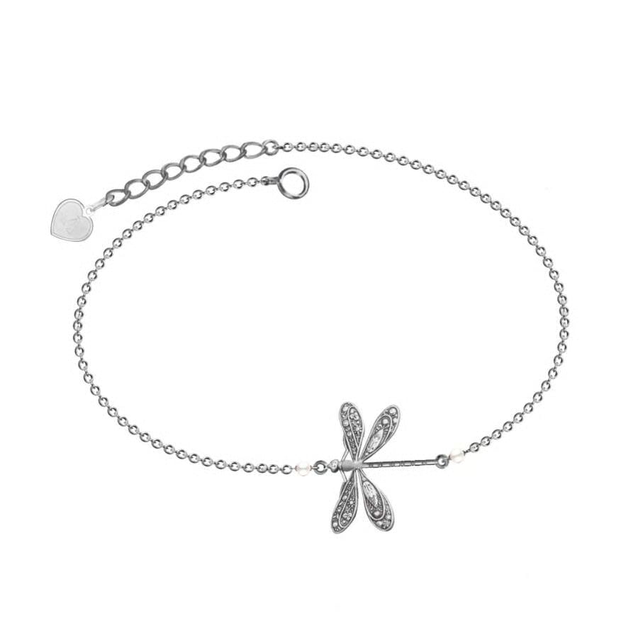 BUY 1 GET 1 FREE TODAY🥳SILVER DRAGONFLY ANKLET WITH PEARL(48% OFF🔥)