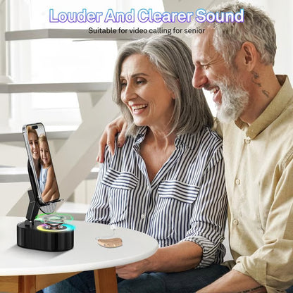 Cell Phone Stand with Induction Speaker/Power Bank/Atmosphere Light