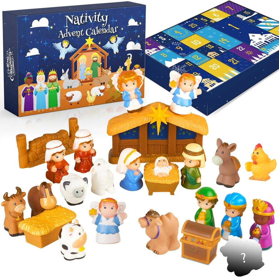 🎄🏆Christmas Hot Sale 50% Off - 2025 Nativity Advent Calendar (25pcs) 💯NONTOXIC & ODORLESS