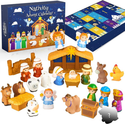 🎄🏆Christmas Hot Sale 50% Off - 2025 Nativity Advent Calendar (25pcs) 💯NONTOXIC & ODORLESS