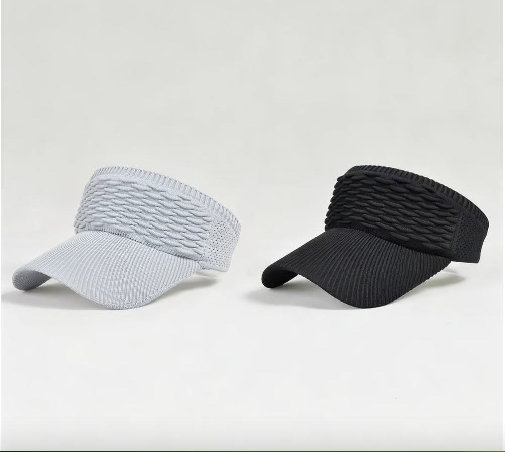 2-Pack Women's High Ponytail Sun Visor Hats