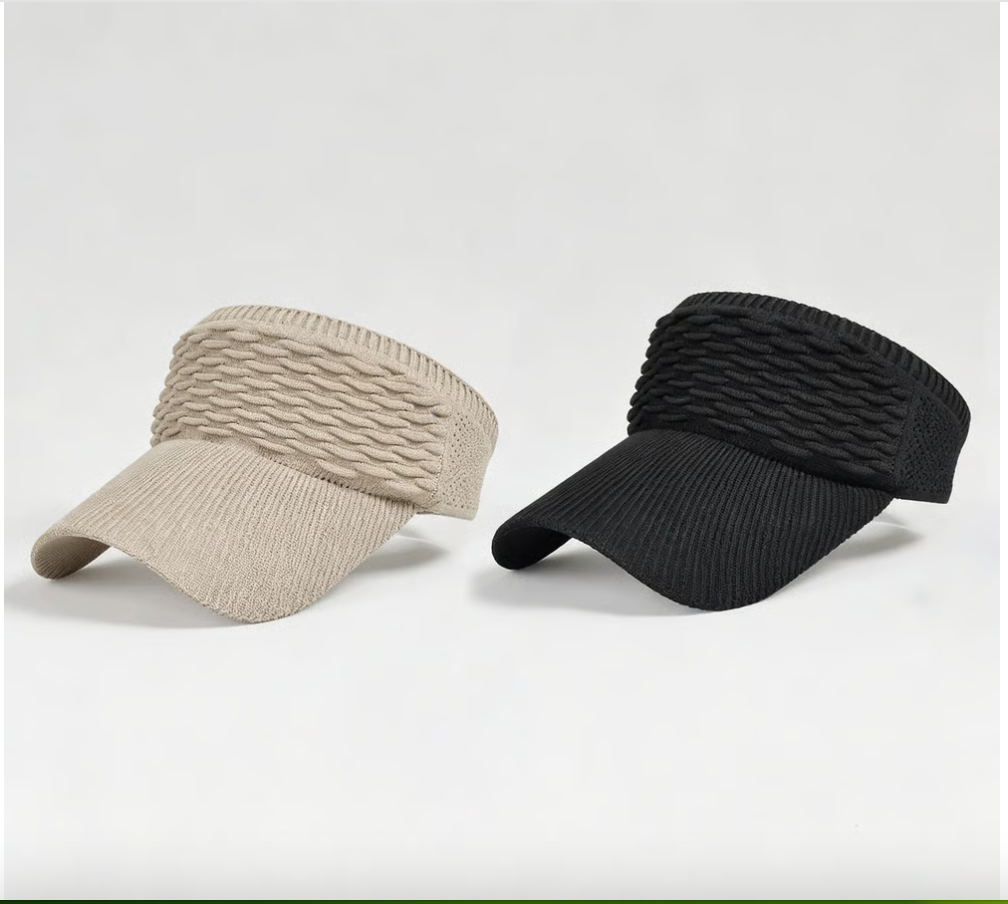 2-Pack Women's High Ponytail Sun Visor Hats