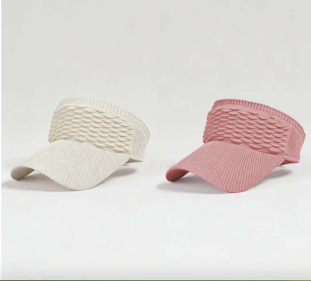 2-Pack Women's High Ponytail Sun Visor Hats