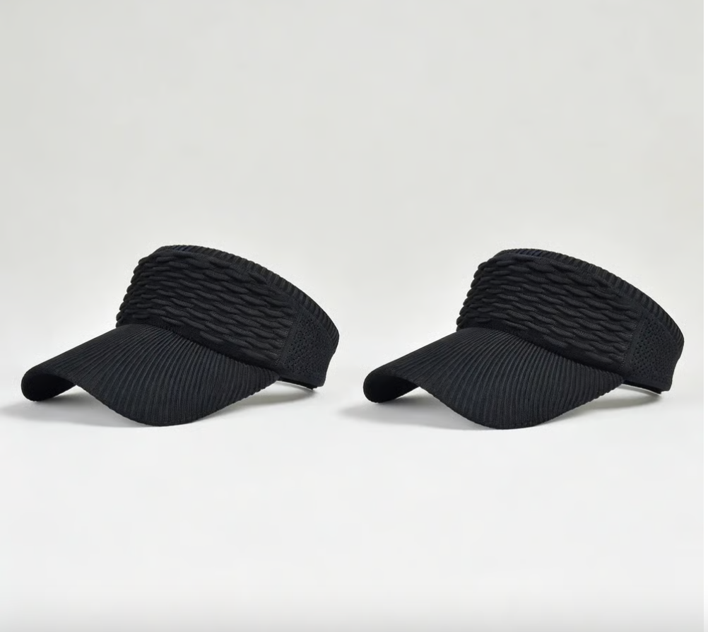2-Pack Women's High Ponytail Sun Visor Hats