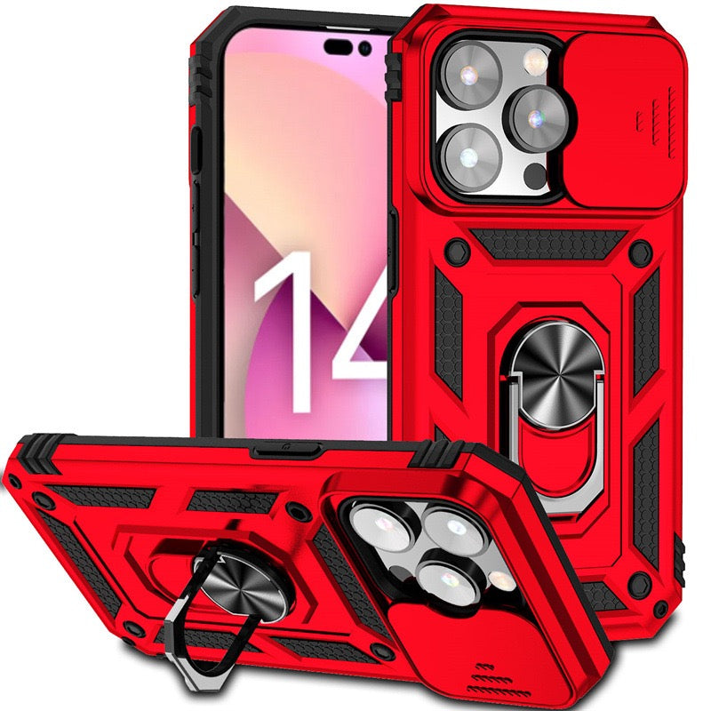 Magnetic Car Finger Ring 3-in-1 Phone Case