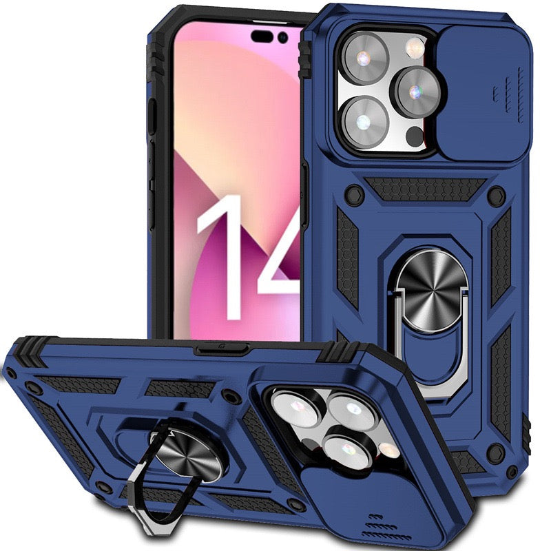 Magnetic Car Finger Ring 3-in-1 Phone Case