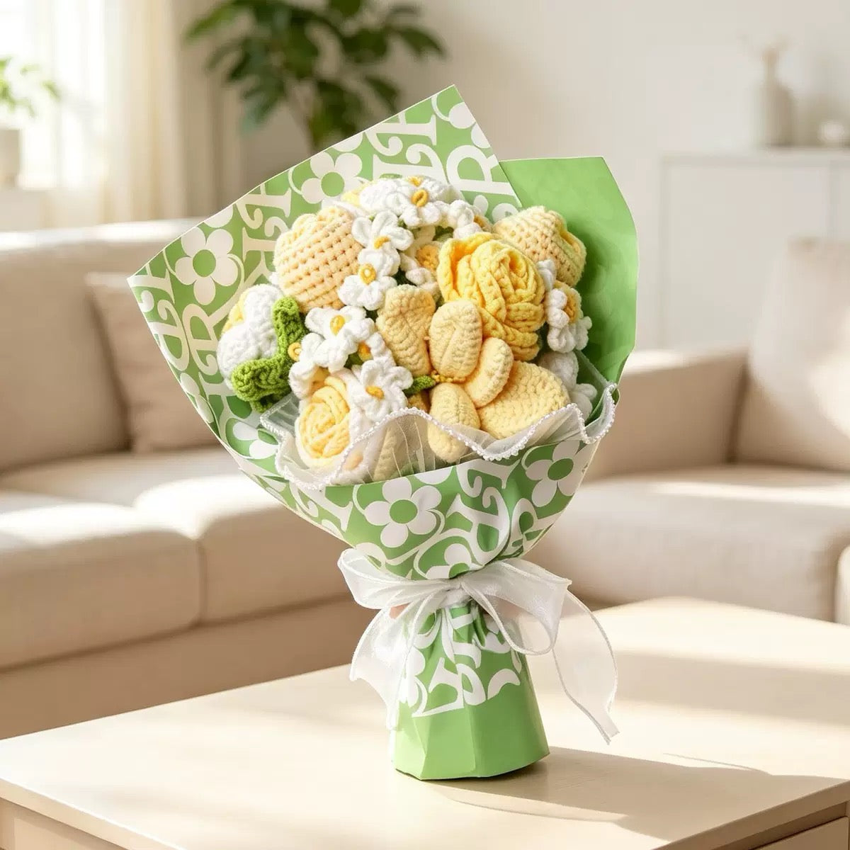 Handmade Crochet Flower Bouquet Gift