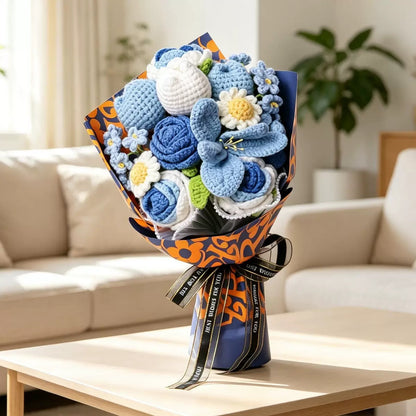 Handmade Crochet Flower Bouquet Gift