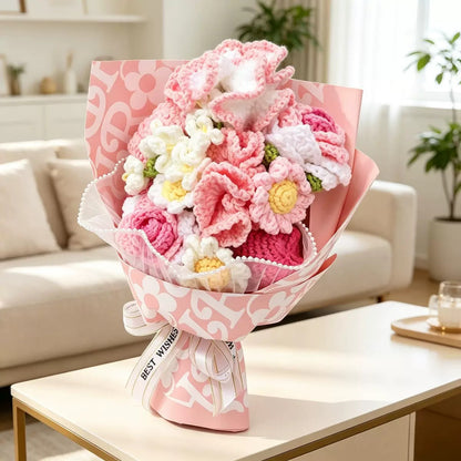 Handmade Crochet Flower Bouquet Gift