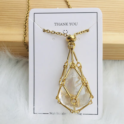🔥 Crystal Stone Holder Necklace - Free (Crystal) Gift Included🎁