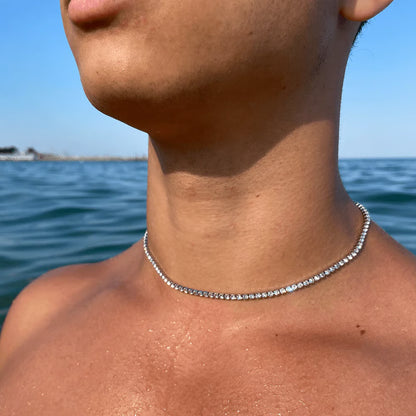 💥"Crystal' Tennis Necklace + Free Bracelet+Free Ear Stud