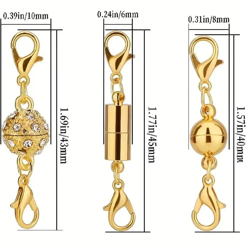 Magnetic Necklace Clasps and Closures - 12 pcs Jewelry Clasp Set