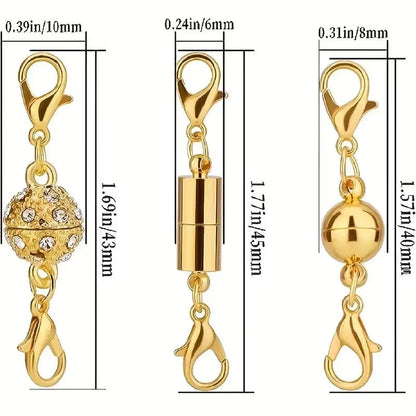 Magnetic Necklace Clasps and Closures - 12 pcs Jewelry Clasp Set