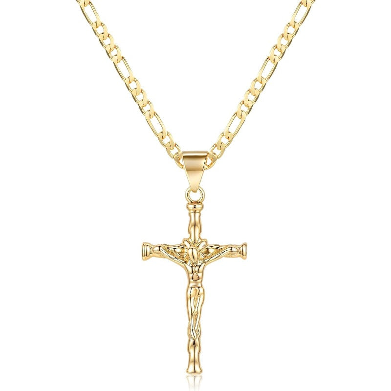 Sculpted Detail Crucifix Pendant