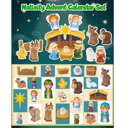 🎄🏆Christmas Hot Sale 50% Off - 2025 Nativity Advent Calendar (25pcs) 💯NONTOXIC & ODORLESS