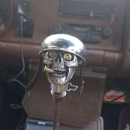 🔥LAST 4 HOURS 57% OFF -☠️Skull Soldier Grip - Handcrafted Gear Knob