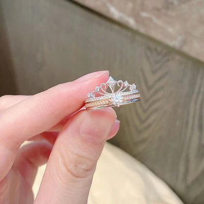 Last Day 49% OFF - Keep Me In Your Heart - Crown Ring (Adjustable - One Size Fits All)
