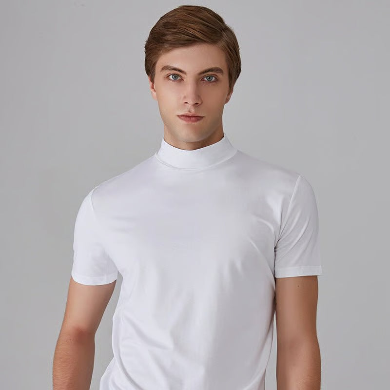 Men 's High Neck Slim Fit T-shirt