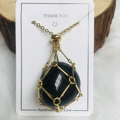 🔥 Crystal Stone Holder Necklace - Free (Crystal) Gift Included🎁