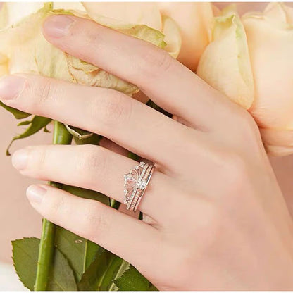Last Day 49% OFF - Keep Me In Your Heart - Crown Ring (Adjustable - One Size Fits All)