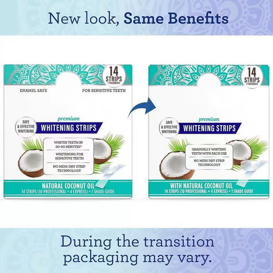 Premium Teeth Whitening Strips – Enamel-Safe with Coconut Oil
