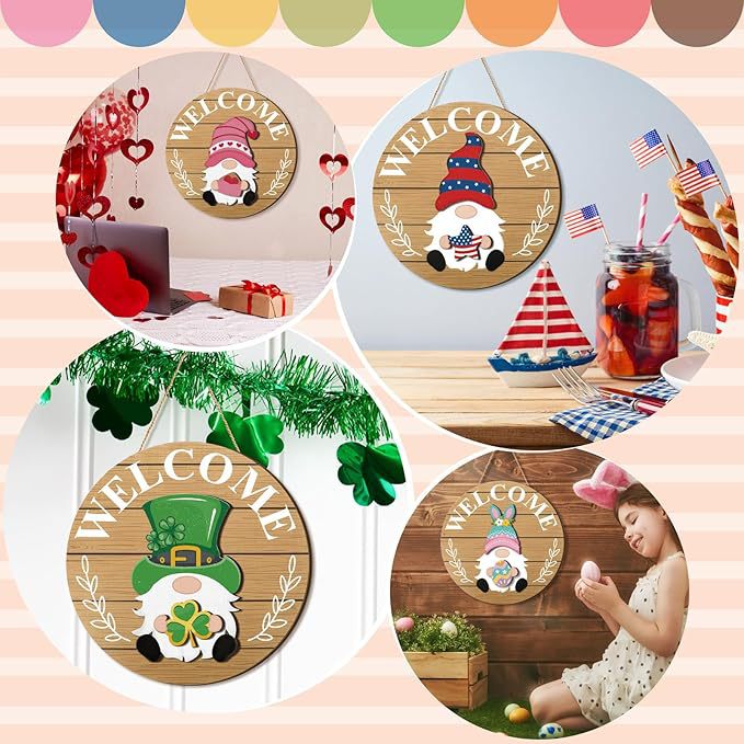 🐮 Interchangeable Welcome Sign Gnome Sign