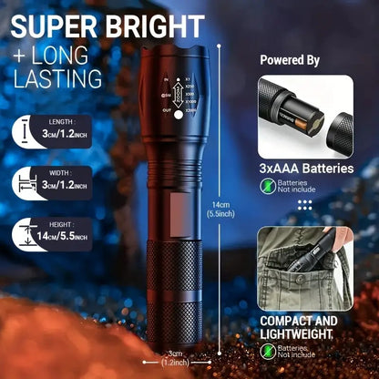 UltraBright Tactical Rechargeable Flashlight