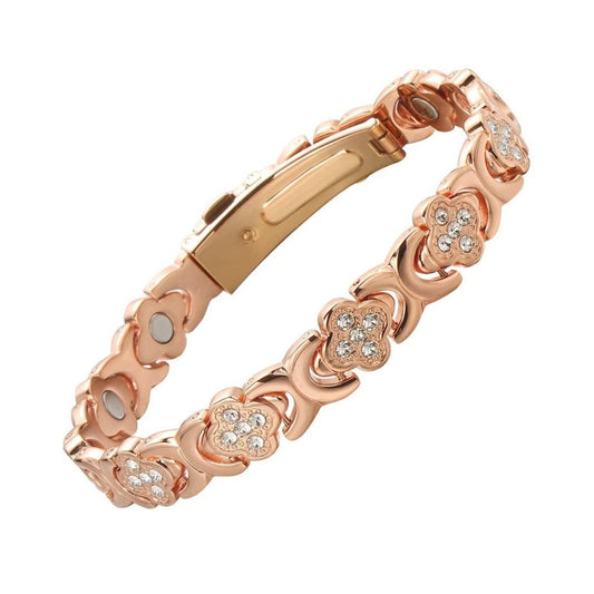 Infinity Clover Copper Magnetic Bracelet