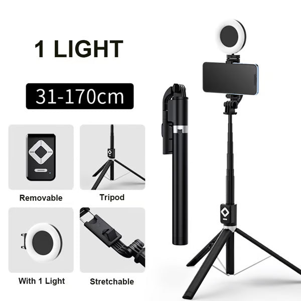 🔥New 6 in 1 Bluetooth Selfie Stick
