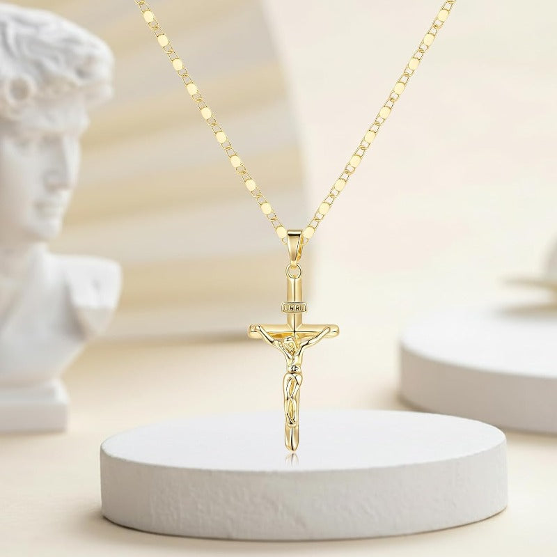 Sculpted Detail Crucifix Pendant