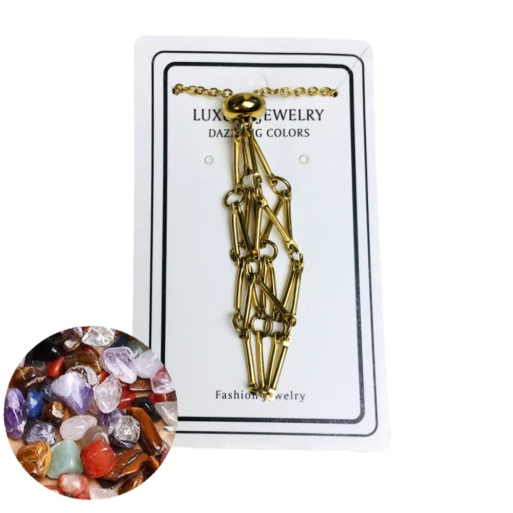🔥 Crystal Stone Holder Necklace - Free (Crystal) Gift Included🎁