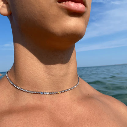 💥"Crystal' Tennis Necklace + Free Bracelet+Free Ear Stud