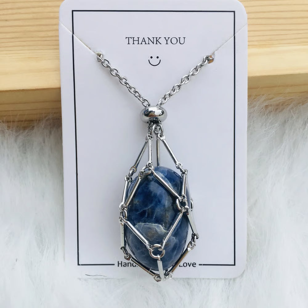 🔥 Crystal Stone Holder Necklace - Free (Crystal) Gift Included🎁