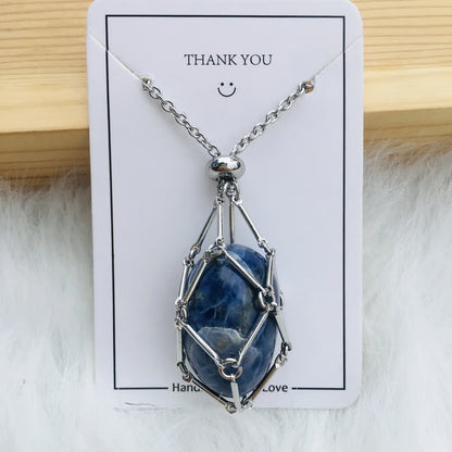 🔥 Crystal Stone Holder Necklace - Free (Crystal) Gift Included🎁
