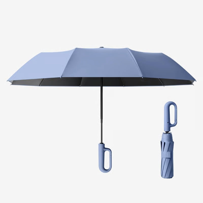 Creative Ring Buckle Windproof Reinforced Umbrella (Premium Quality, Proven Performance: Auto-Open, 125cm Wide, 20 Wind-Resistant Fiberglass Ribs – You Get What You Pay For.)