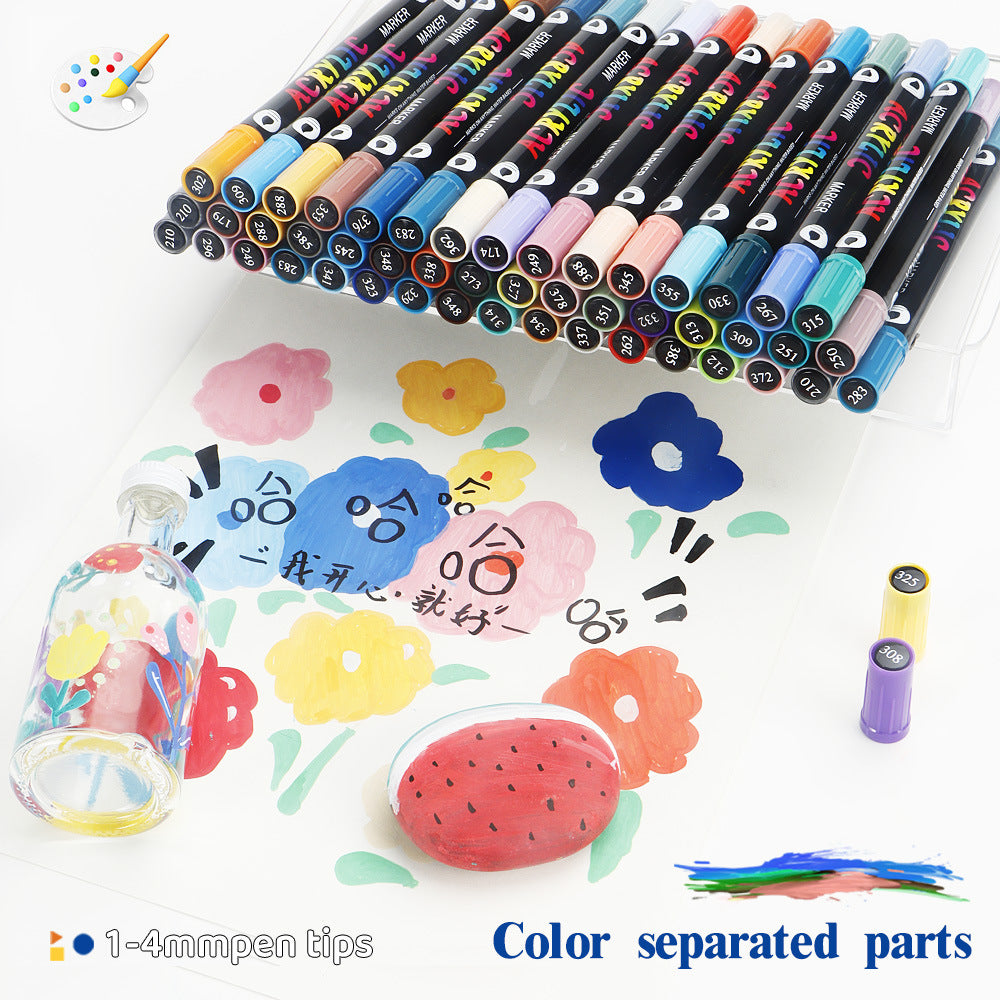 🎨Last Day 🔥 Dual Tip Acrylic Paint Pen Marker - 24/48/72/120 Colors