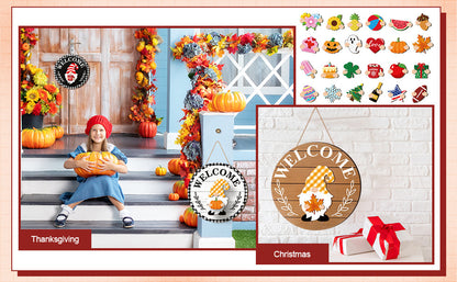 🐮 Interchangeable Welcome Sign Gnome Sign